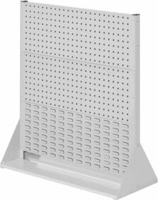 Kappes Stellwand RasterPlan Größe 3 doppelseitig in RAL 7035 Grau mit 4 Loch- und 2 Schlitzplatten, Breite: 110 cm, Höhe: 100 cm, Tiefe: 43 cm - Bild 1