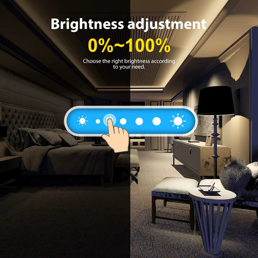 Tuya Smart LED Dimmer S1-B mit Wifi und RF Drahtloser Fernbedienung, Triac Dimmer für dimmbare LED Lampen, Farbe: Weiß - Bild 2