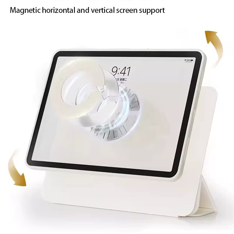 EGYAL Magnetische Split-Shell Tablet-Hülle für iPad Air 11 2026, iPad Pro 11 und 13, iPad Mini 6-7 Generation, Transparent, Weiß - Bild 2