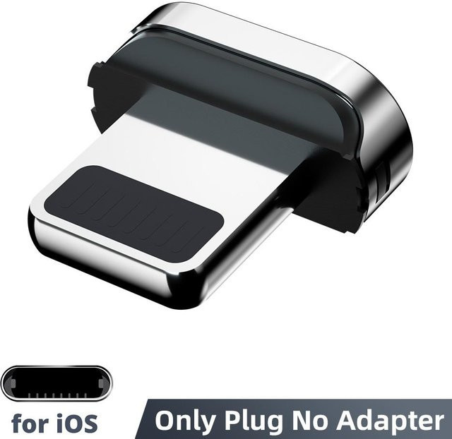 FONKEN Magnetischer USB-C auf Micro-USB Konverter Adapter für iPhone in Grau und Silber - Bild 1