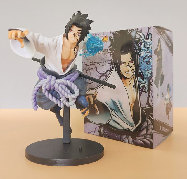 Bandai Naruto Sasuke Anime Action Figure, Einzelfigur, Kunststoff - Bild 1