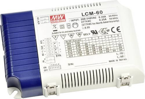 Mean Well MW LCM-60 LED-Treiber Konstantstrom 60W dimmbar IP20 - Bild 1
