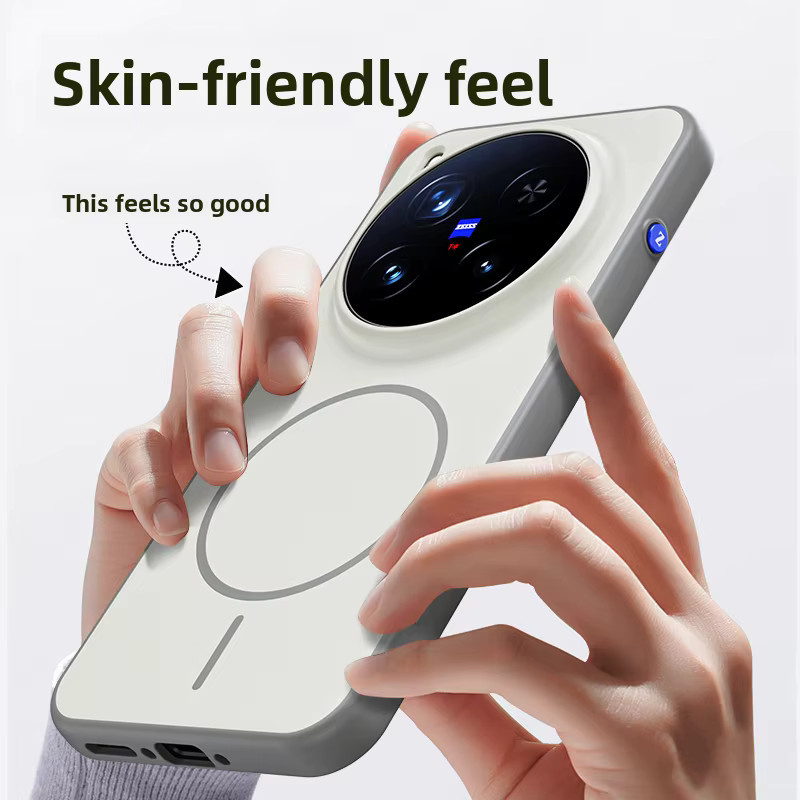 Magnetische Silikon-Schutzhülle für Vivo X300 und Vivo X300 Pro in Schwarz mit Unterstützung für kabelloses Laden - Bild 2