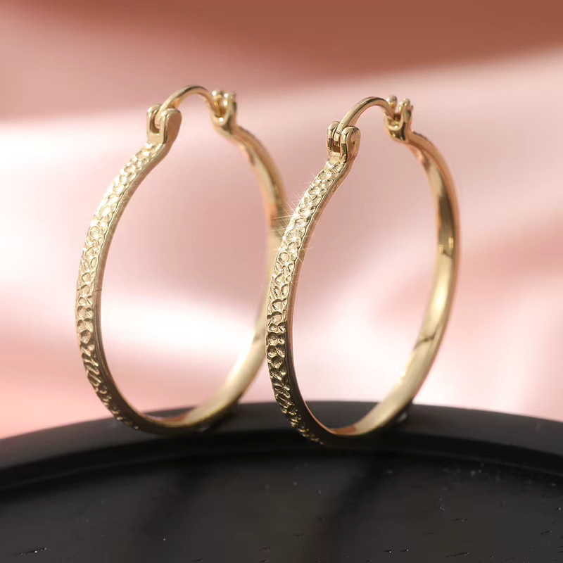 Creolen vergoldet, Gold, Damen, Vintage - Bild 1