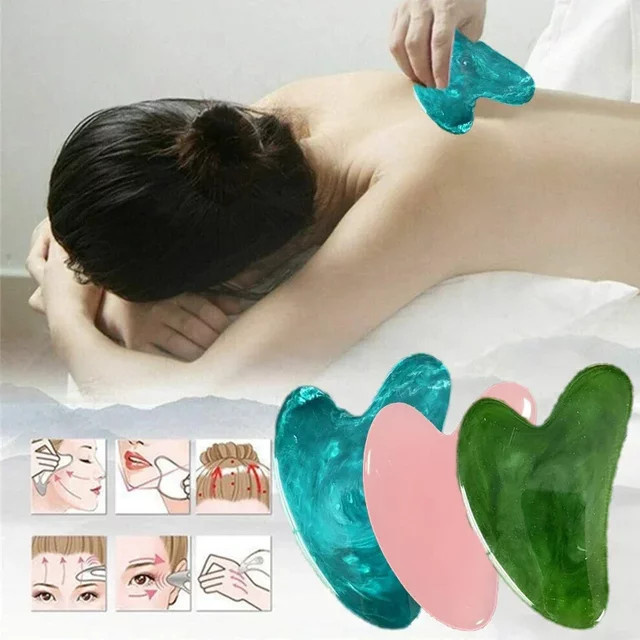 RUZOFO Guasha Gesichtsmassagegerät, Bienenwachs, Herzform - Bild 1
