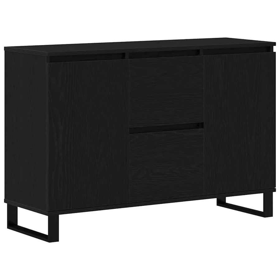vidaXL Sideboard Schwarze Eiche Modern B/T/H: 101,5 x 35 x 70 cm - Bild 2
