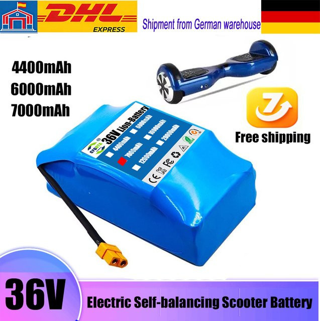 ALalito 36V 7Ah Lithium-Ionen-Akkupack in Blau für elektrische selbstbalancierende Scooter, Hoverboards und Einräder - Bild 1