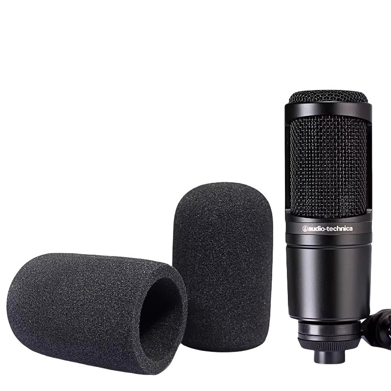 2er-Set Mikrofon-Windschutzscheibe aus Schaumstoff in Schwarz für Audio Technica AT2020, ATR2500 und AT2035 - Bild 5