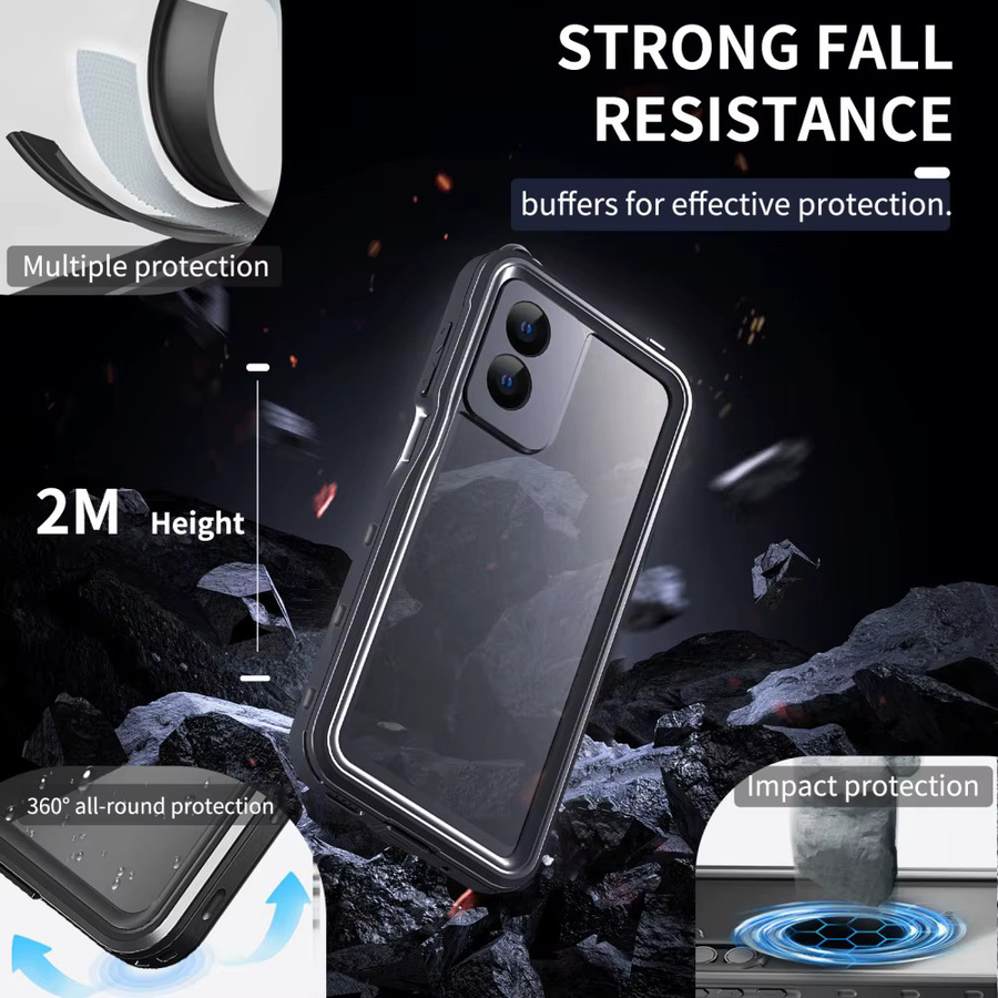 Stoßfeste 2-in-1 Schutzhülle für Motorola Moto G 5G 2025, G Play 2024 und 2026 in Schwarz, Wasserdichte TPU/PC Handyhülle mit Rüstungsschale - Bild 5