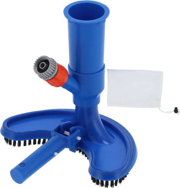 Lixada Poolreiniger Jet Vacuum mit Bürstenstange für Schwimmbad, Teich und Springbrunnen in Blau - Bild 1