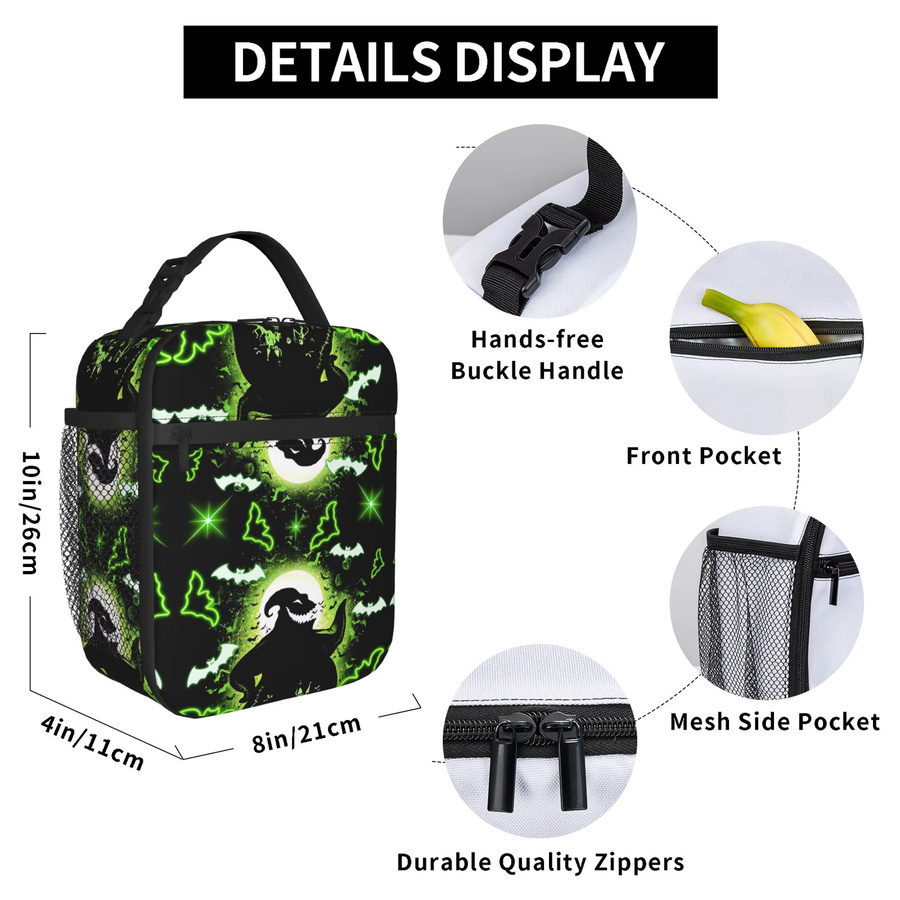 Potdemiel Skellingtones Skull Isolierte Lunchtasche Oogie Boogie, auslaufsichere Thermo-Bento-Box für Picknicks, Unisex - Bild 3