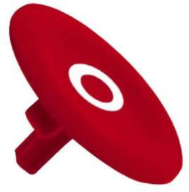 Schneider Electric Tastenschild für Drucktaster, 10 Stück, Rot, Metall, Schraubmontage - Bild 1