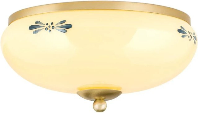 Orion Leuchten Deckenleuchte Landhausstil in Champagne und Blau, Durchmesser: 28 cm - Bild 1