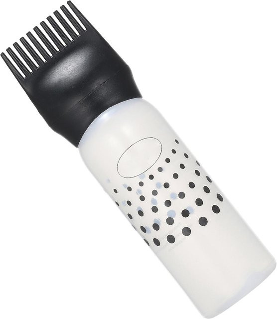 Haarfärbe-Applikatorflasche mit Wurzelkamm, Schwarz - Bild 1