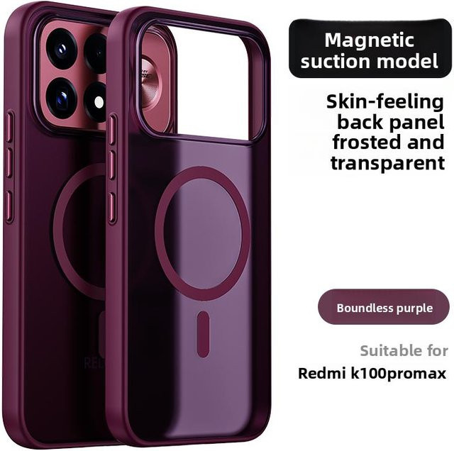 YYDS123 Magnetisches Case für Poco F9 Ultra F9 Pro F8 Ultra Pro, Transparentes Metall-Schutzcover mit MagSafe-Kompatibilität und Hautgefühl, Violett - Bild 1