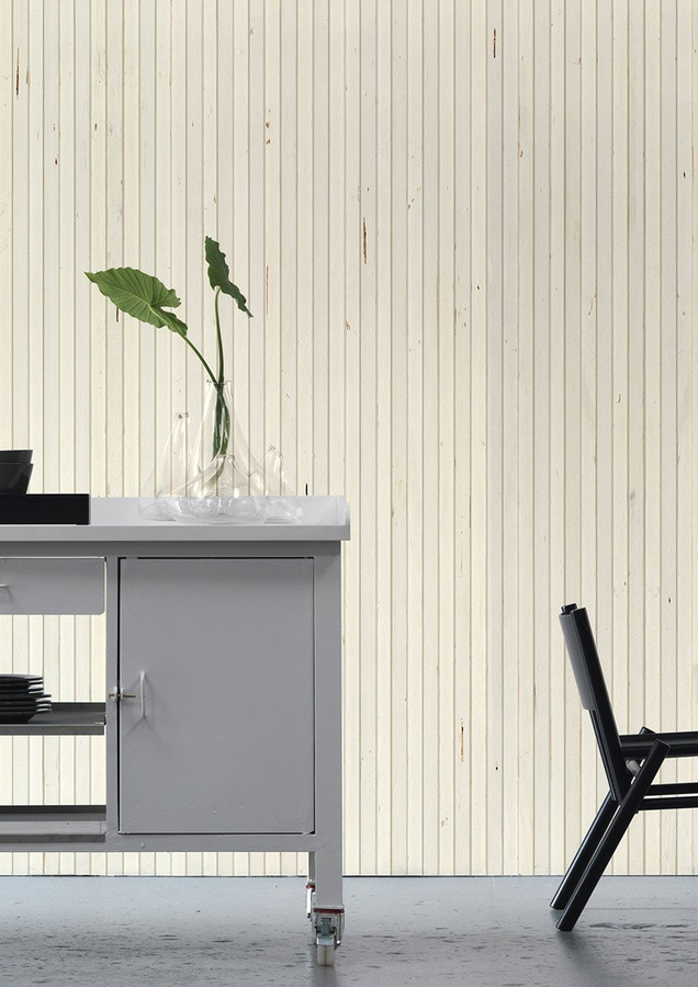 NLXL Tapete Timber Strips TIM-07 Scrapwood on Scrapwood in Beige mit Natur-Design und Streifenmuster aus Vlies - Bild 1