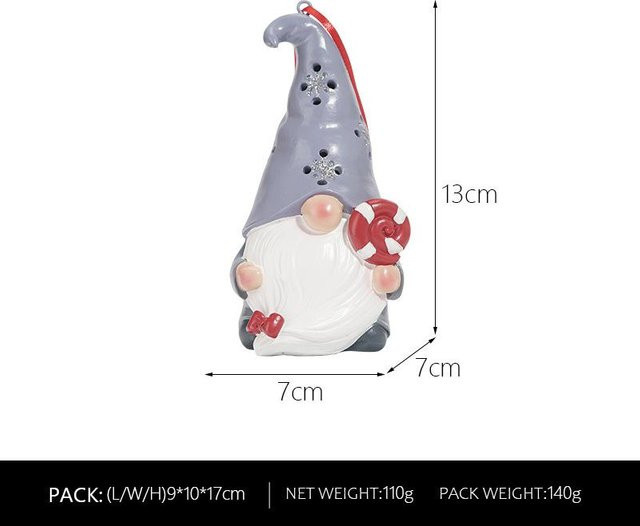 Yiran Furniture Weihnachtsbaum Anhänger Zwergenpuppe in Rot, Grau und Multicolour als Weihnachtsdekoration - Bild 1
