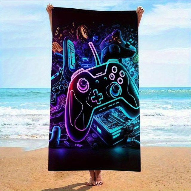 JMG Household Supplies Gaming-Controller Strandtuch, Mehrzwecktuch für Strand, Schwimmen und Yoga, B/H: 70 x 140 cm, Multicolour - Bild 1