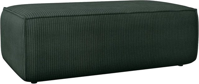 Sitzhocker Amelia Vente-unique in Tannengrün mit Cord-Bezug, Breite: 102 cm - Bild 1