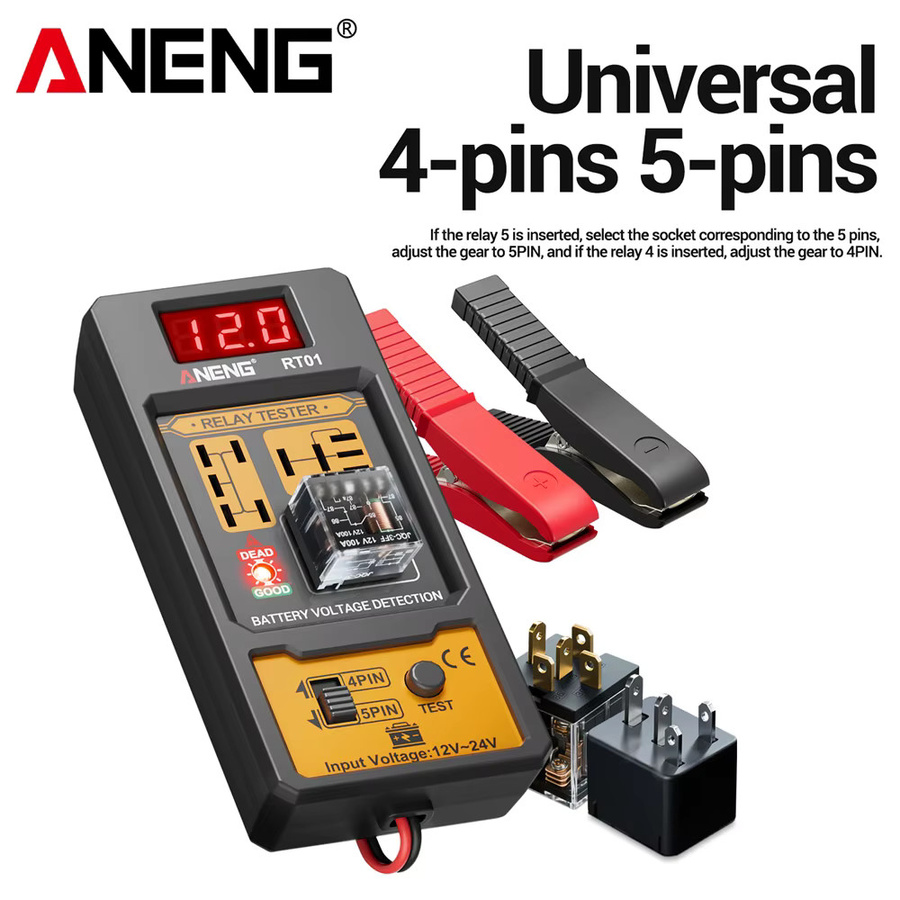 ANENG RT01 + BT138 Diagnose-Kit für Autobatterie-Relais und Lithium-Batterien mit Spannungsmesser und Elektriker-Testwerkzeugen - Bild 3