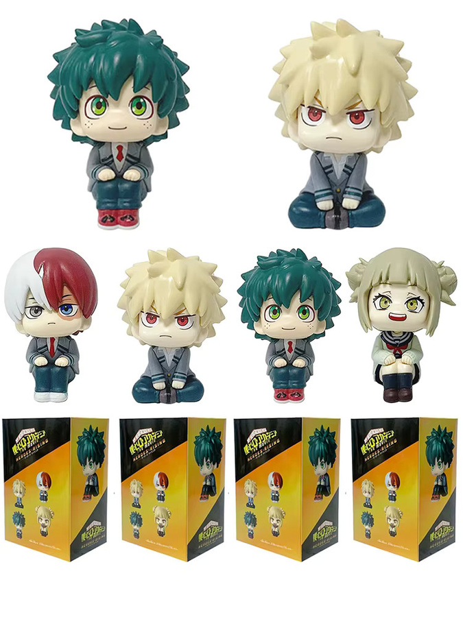 My Hero Academia Q-version Anime Figur, Bakugou, Midoriya Izuku, Todoroki Shoto, Actionfiguren, Kunststoff, Bunt / Mehrfarbig - Bild 4