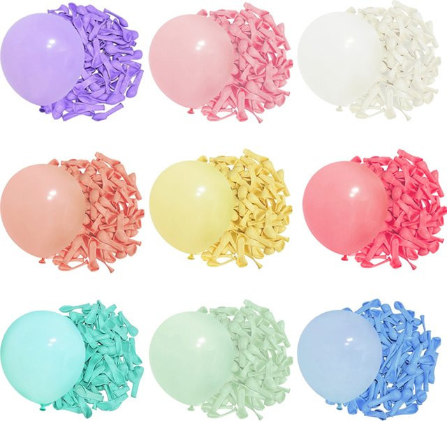 MicroPlush Pastellballons aus Latex in den Farben Rosa, Blau, Grün und Gelb für Geburtstag und Hochzeit - Bild 1