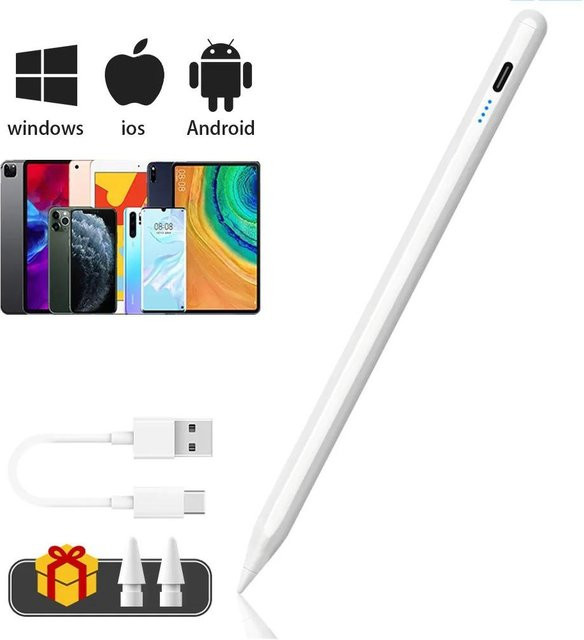 Universal Stylus Touch Pen von YJMP in Weiß für Apple iPad, Android, iOS, Huawei, Samsung und Xiaomi zum Zeichnen und für Touchscreens - Bild 1
