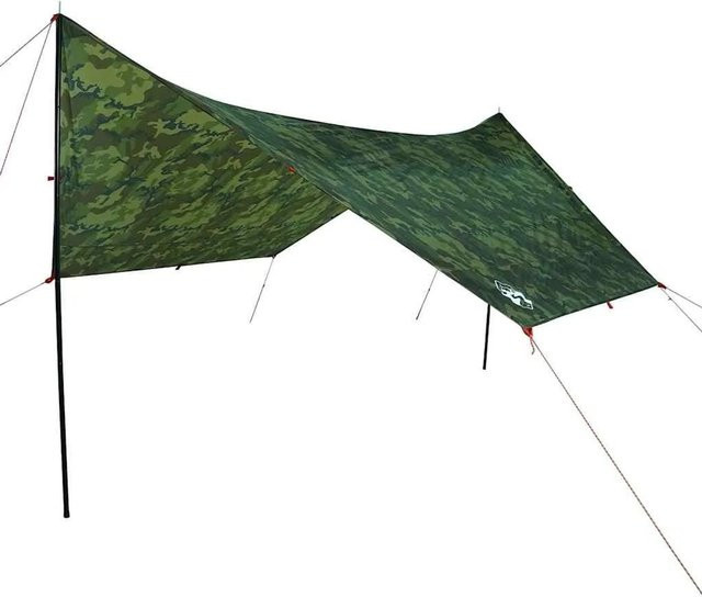 vidaXL Tarp Tarnmuster aus Polyester, wasserdicht, B/T/H: 438 x 376 x 212 cm - Bild 1