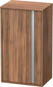 Duravit Ketho Halbhochschrank mit Glastüren in Nussbaum Natur, B/T/H: 50 x 36 x 88 cm - Bild 1