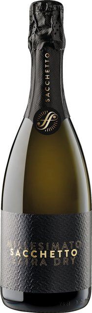 Cantine Sacchetto Etichetta Nera Spumante 2025, Pinot Bianco/Verduzzo/Glera, Venetien, Brut, 0,75 l - Bild 1