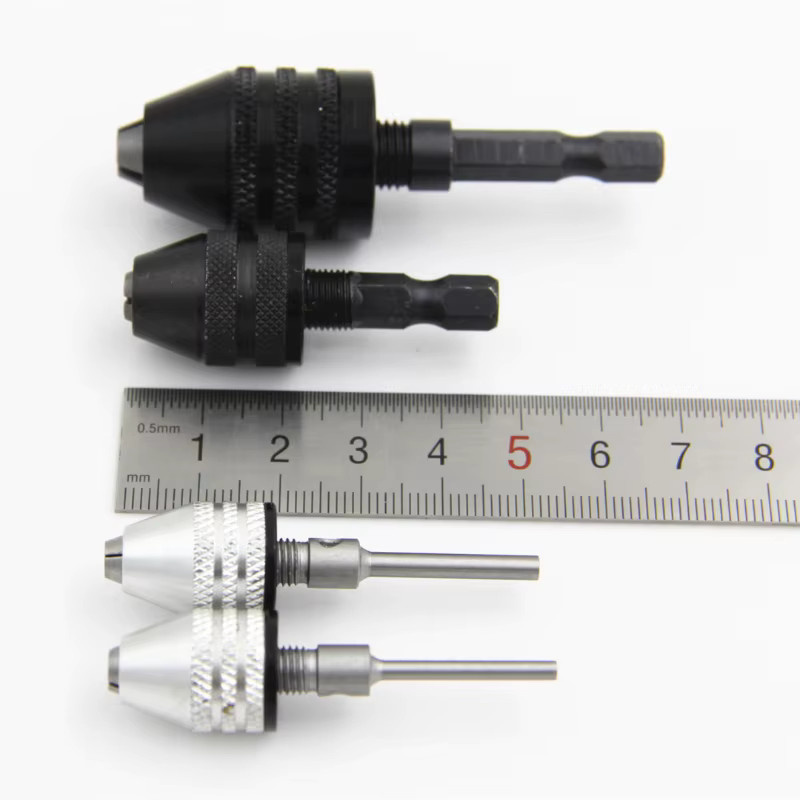 JIGHOLE Schnellspannbohrfutter Adapter mit Sechskantschaft für Schlagschrauber und Bohrer, Spannbereich 0,3-8 mm, 6,35 mm Aufnahme - Bild 3