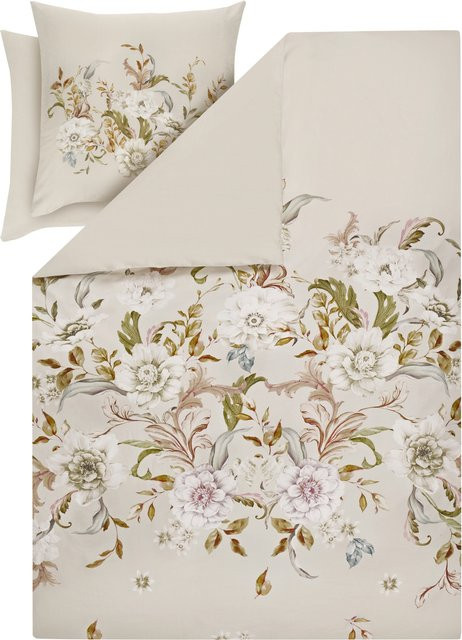 LIVARNO Mako-Satin Wendebettwäsche mit Blumenmuster, B/H: 200 x 220 cm, Multicolor - Bild 1