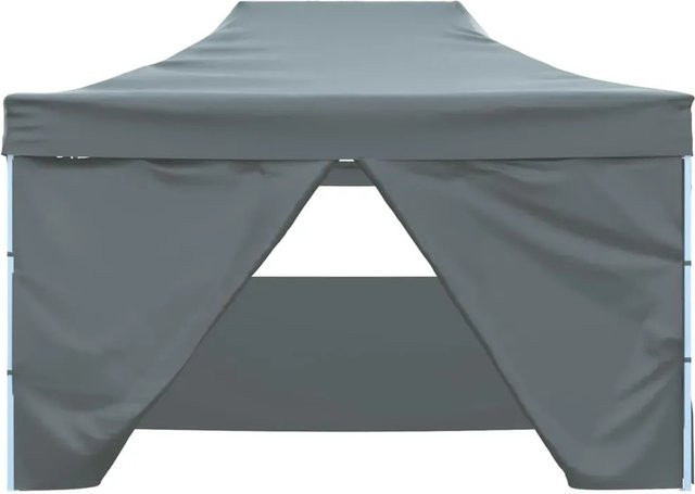vidaXL Profi-Partyzelt faltbar mit 4 Seitenwänden, B/T: 4 x 3 m, Stahl, Anthrazit - Bild 1