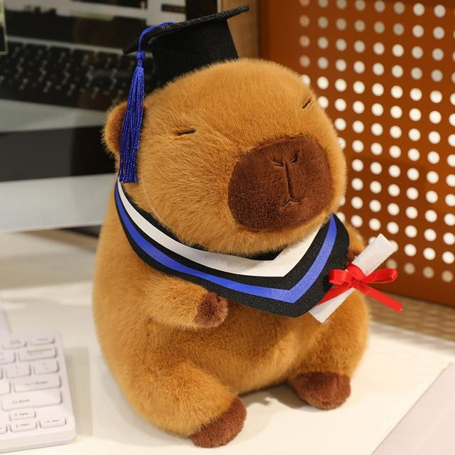 Linyi toy Dr. Capybara Plüschtier, Blau, 20cm - Bild 1