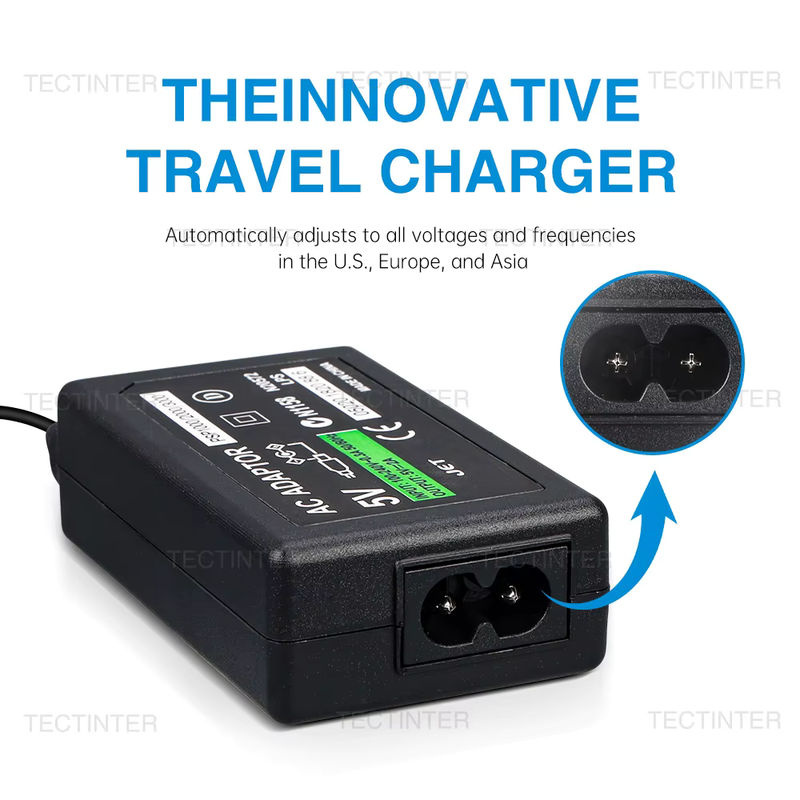 TECTINTER 5V AC-Netzteil für PlayStation PSP 1000, 2000 und 3000 Serie in Schwarz mit EU-Stecker - Bild 5
