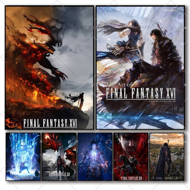 Final Fantasy XVI Selbstklebendes Wandposter als farbige Wandkunst-Dekoration in Multicolour - Bild 1