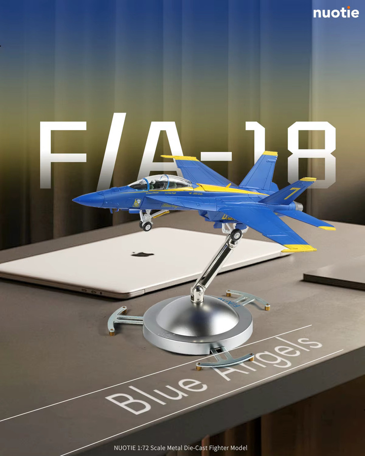 NUOTIE F/A-18F Blue Angels Unit 7 Narrator, Druckgussmodell, 1:72 - Bild 2