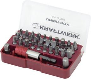 Kraftwerk 1/4" UNIBIT-Box Universal-Bitsatz, 33-teilig, Rot - Bild 1