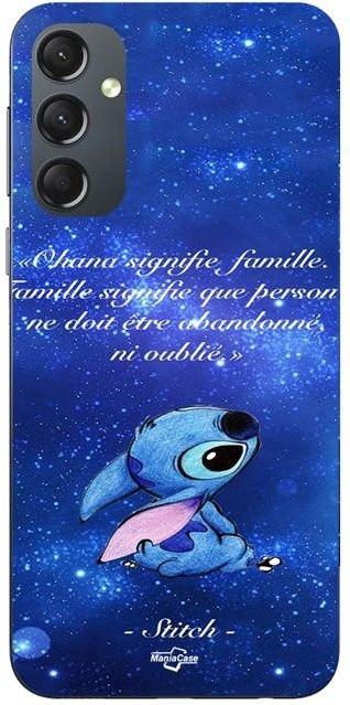 Maniacase Handyhülle für Samsung Galaxy A54 mit Disney Stitch Motiv in Schwarz - Bild 1