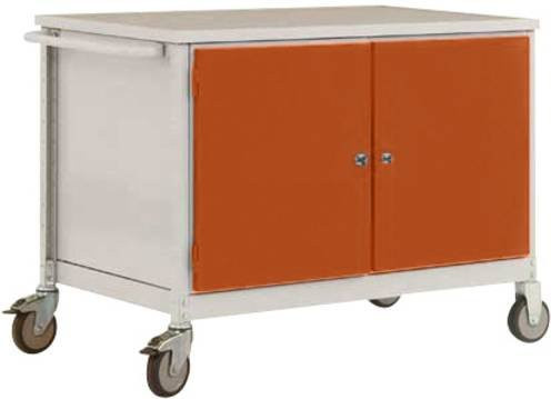 Manuflex TP1028.2001 Werkbank Mobil aus Stahl in Rotorange (RAL 2001), B/T/H: 113,5 x 78,0 x 59,0 cm - Bild 1