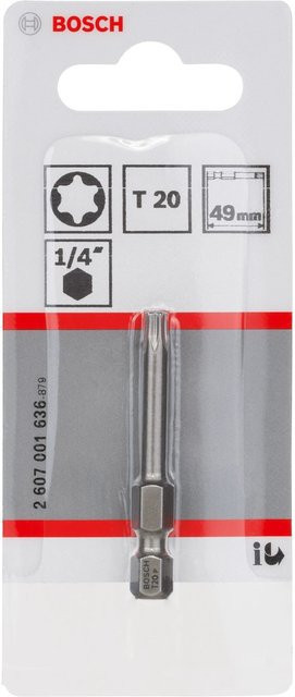 Bosch Schrauberbit Extra Hard T20 in Silber aus Stahl, Länge: 49 mm - Bild 2