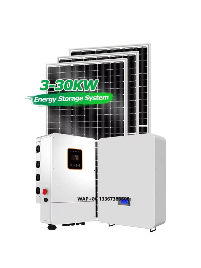 Hybrid-Solarsystem Kit mit Solarenergiespeicherbatterie in Pink und Weiß - Bild 3