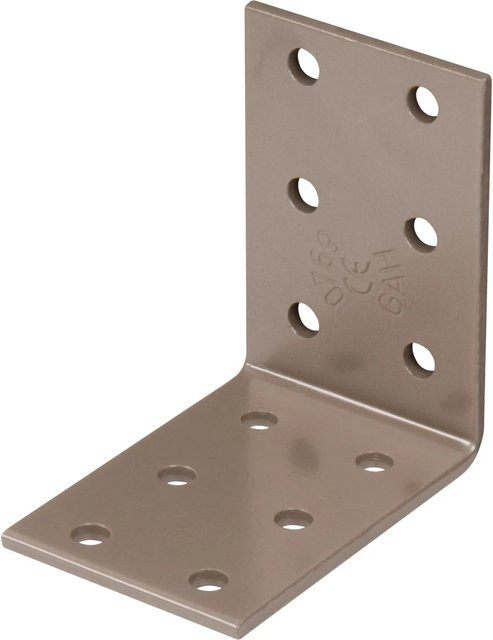 GAH Alberts Duravis Lochplattenwinkel aus Stahl in Perlbeige, Duplexbeschichtet, B/T/H: 60 x 60 x 40 mm - Bild 1