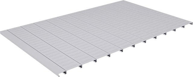Plats Einlegeboden für Garten- und Geräteschrank aus verzinktem Stahl in Silber, Breite: 122 cm, Tiefe: 75 cm - Bild 1