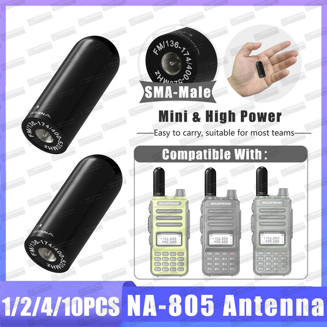 Nagoya NA-805 Mini Kurze Dual Band Antenne mit SMA-Stecker in Schwarz für Walkie Talkie und MD-UV380 Radios - Bild 1