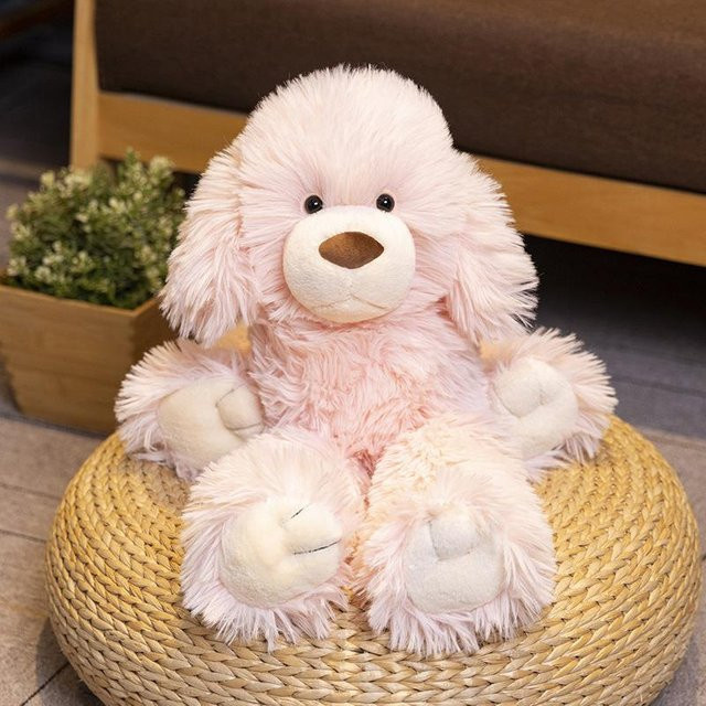 Rosa Teddy-Puppe, Plüschtier, liegend, 40cm - Bild 1
