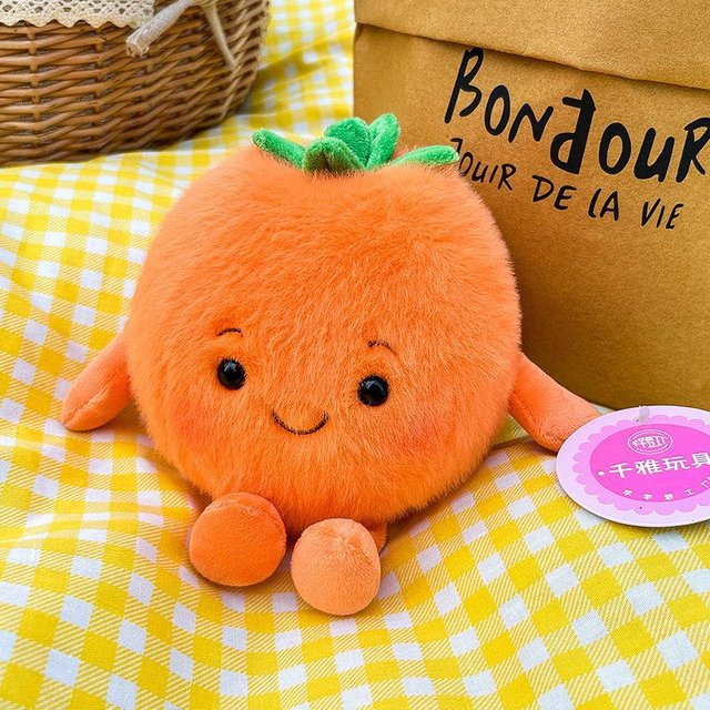 Joyful toys Pfirsich-Cantaloupe-Puppe, Plüschtier, 14cm - Bild 1