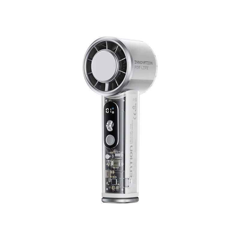 Vention Mini Kühl-Handventilator in Silber mit bürstenlosem Motor, 11000 U/min und 100 Geschwindigkeitsstufen sowie LED-Digitalanzeige - Bild 3