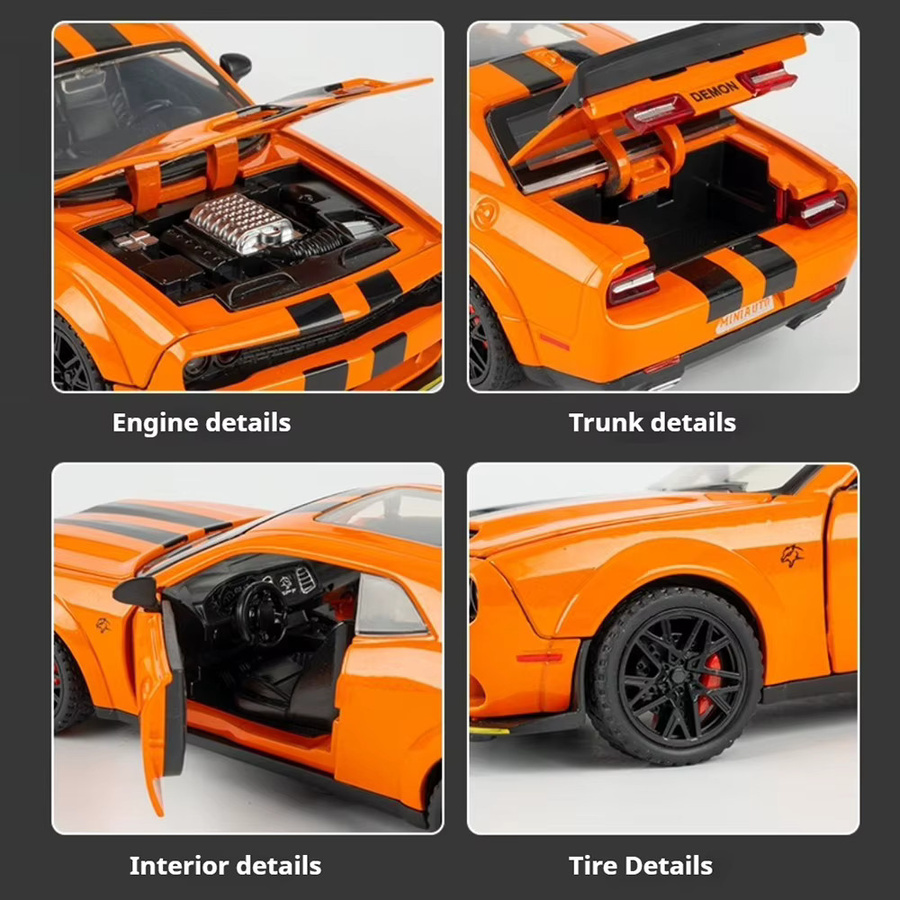 RMZ city Hellcat Viper Automodell, 1:32, Metall, Gummi, orange - Bild 2