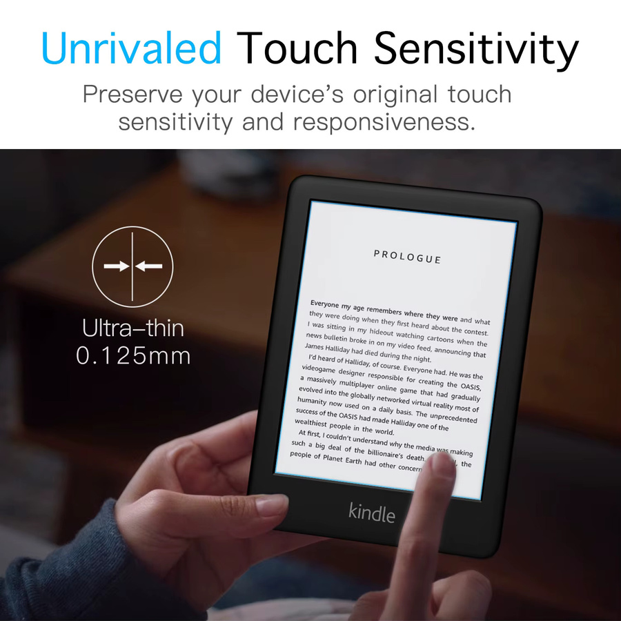 MoKo 2er-Pack blendfreie Displayschutzfolie für Kindle 6 Zoll (11. Generation 2024, 2022 und 10. Generation 2019), transparente PET-Folie mit vollständiger Abdeckung - Bild 4